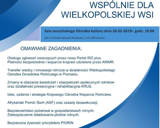 WSPÓLNIE DLA WIELKOPOLSKIEJ WSI  photo