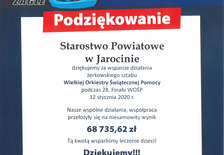 Podziękowanie dla Starostwa Powiatowego