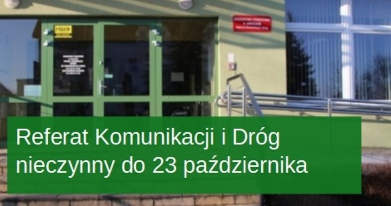 Referat Komunikacji nieczynny do 23 października