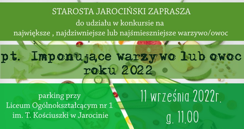 Konkurs na imponujące warzywo lub owoc