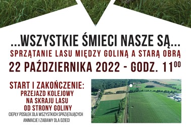 Plakat promujący akcje zbierania śmieci